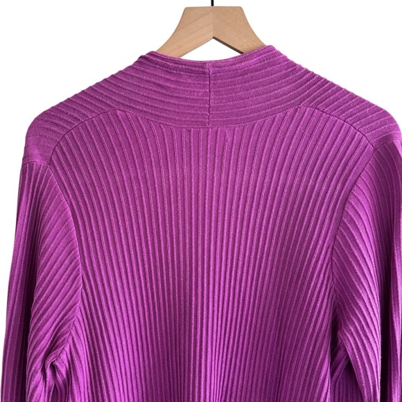 Charter Club Open Front Sweater Cardigan Size 1X Ribbed Office Casual Stretch - Picture 8 of 16